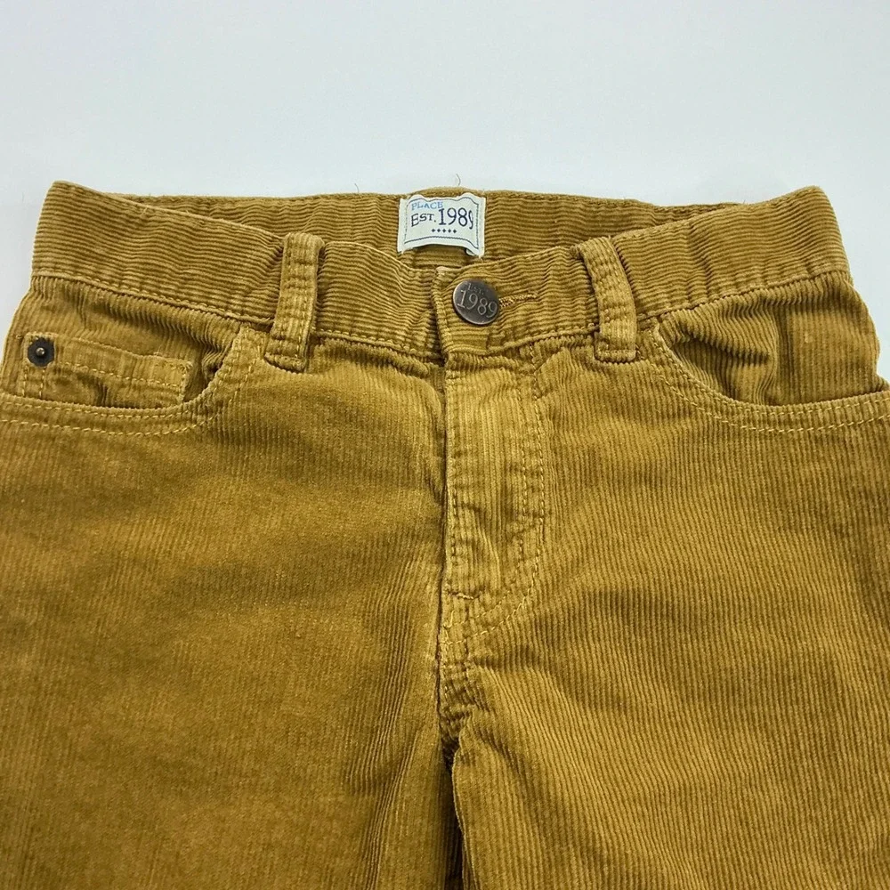Children's Place Tan Corduroy Pants Kids Size 8 Adjustable Waist Straight Leg